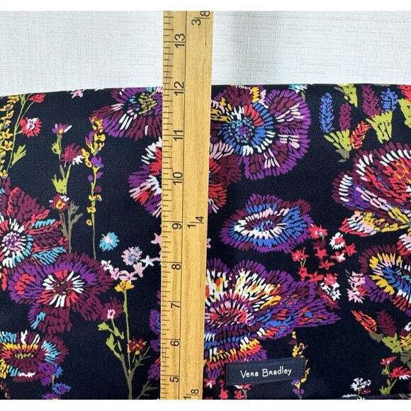 Vera Bradley Essential Messenger Bag & Ultimate Card Case Midnight Wildflowers - Picture 10 of 16